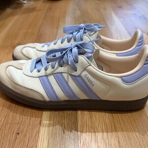 Adidas Samba in Cream and Light Purple